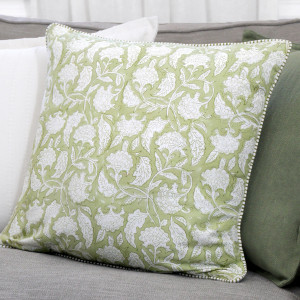 Sylvie Apple Green Reversible Cushion