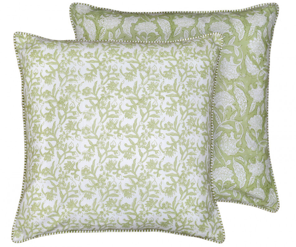 Sylvie Apple Green Reversible Cushion