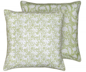 Sylvie Apple Green Reversible Cushion