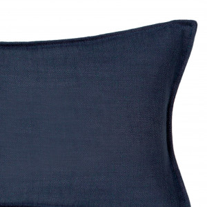Lumbar Navy Blue Cushion - Herringbone, a decorative soft furnishing for a sofa, chair or bed