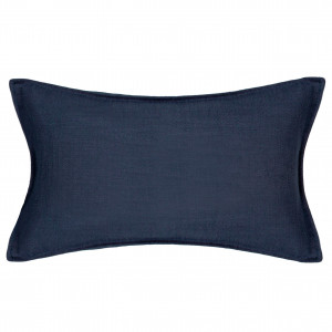Lumbar Navy Blue Cushion - Herringbone