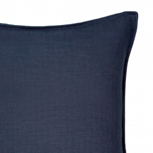 Large Navy Blue Cushion - Herringbone, a decorative soft furnishing for a sofa, chair or bed