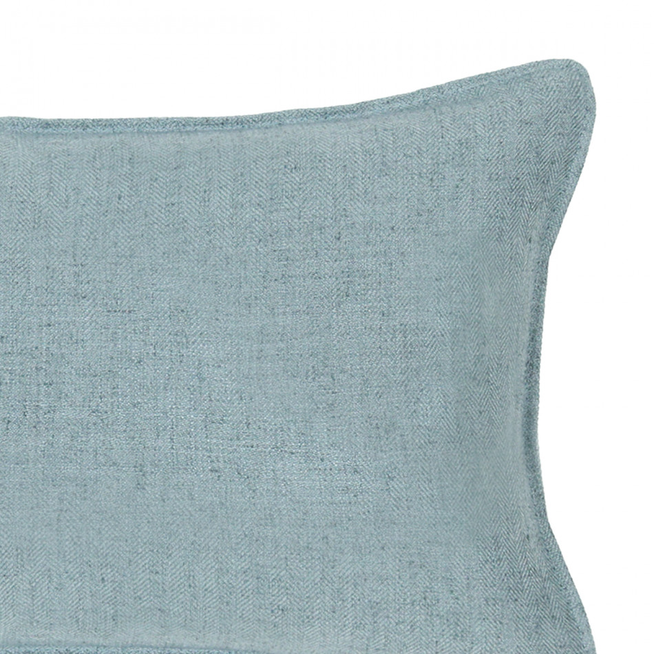 Lumbar Sky Blue Linen Cushion, a decorative soft furnishing for a sofa, chair or bed