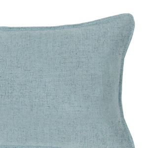 Lumbar Sky Blue Linen Cushion, a decorative soft furnishing for a sofa, chair or bed