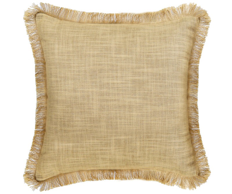 Linfield Fringed Yellow Cushion