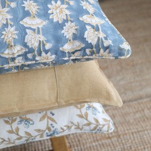 Golden Wheat Pure Linen Cushion, a decorative soft furnishing for a sofa, chair or bed