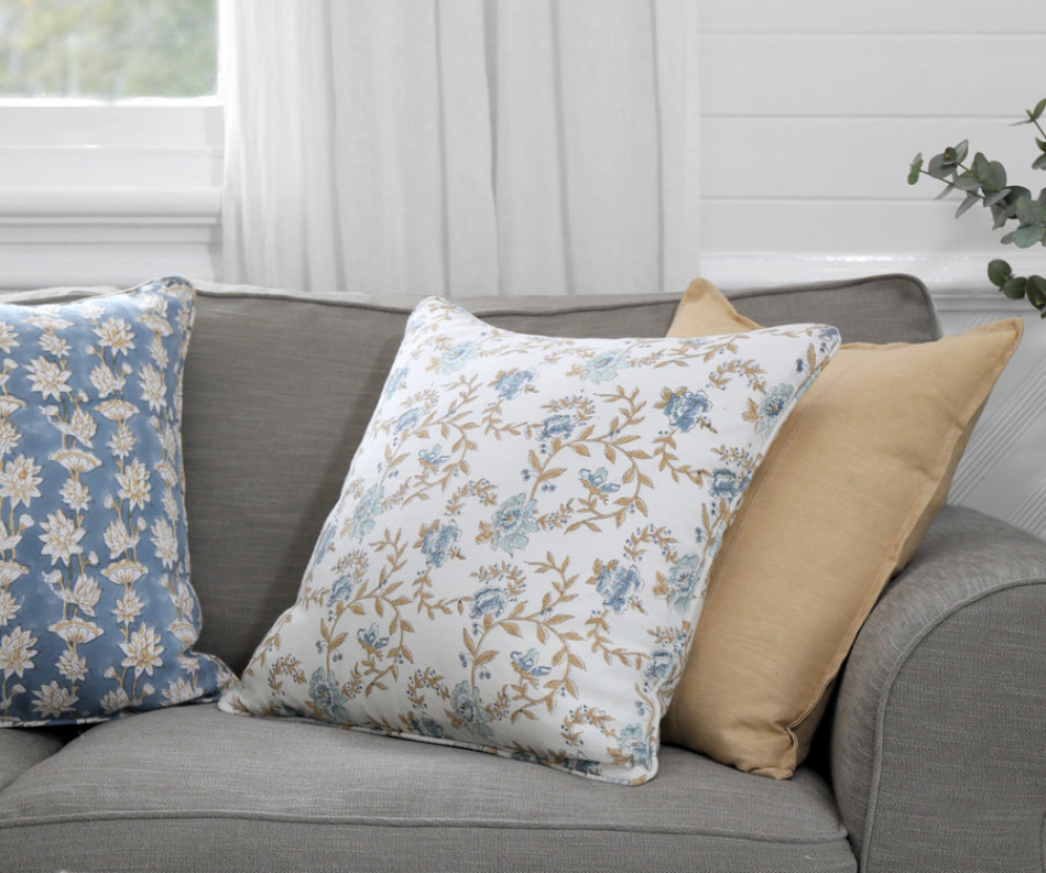 Tahlia Meadow Flower Linen Cushion