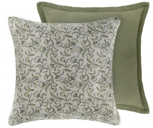 Green Madrigal Blockprint Floral Cushion
