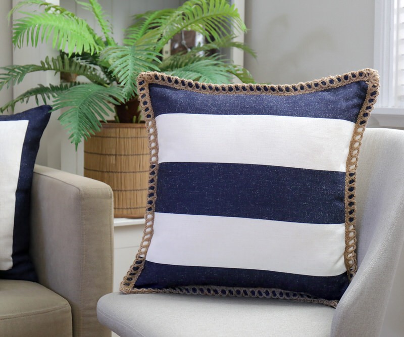 Hampton Bays Jute Edge Cushion Square Beautiful home decor at