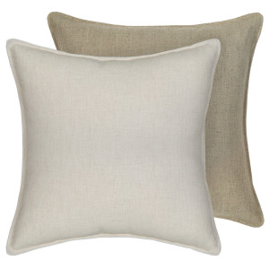 Oatmeal Beige Cushion - Herringbone, shown as a soft decorative accent for layering on seating or a bed