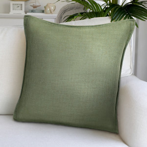 Sage Green Cushion - Herringbone - Green Cushions, a decorative soft furnishing for a sofa, chair or bed
