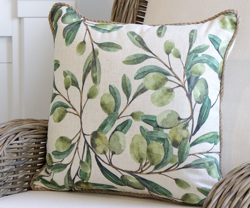 Olive Grove Linen Cushion