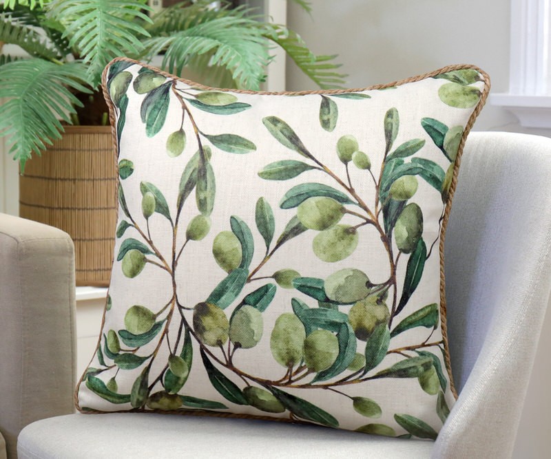 Olive Grove Linen Cushion