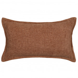 Lumbar Luca Paprika Chenille Cushion, a decorative soft furnishing for a sofa, chair or bed
