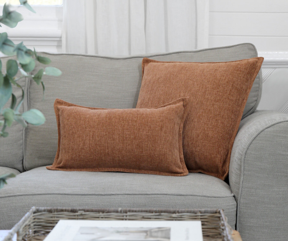 Lumbar Luca Paprika Chenille Cushion