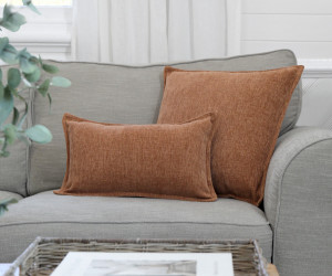 Lumbar Luca Paprika Chenille Cushion