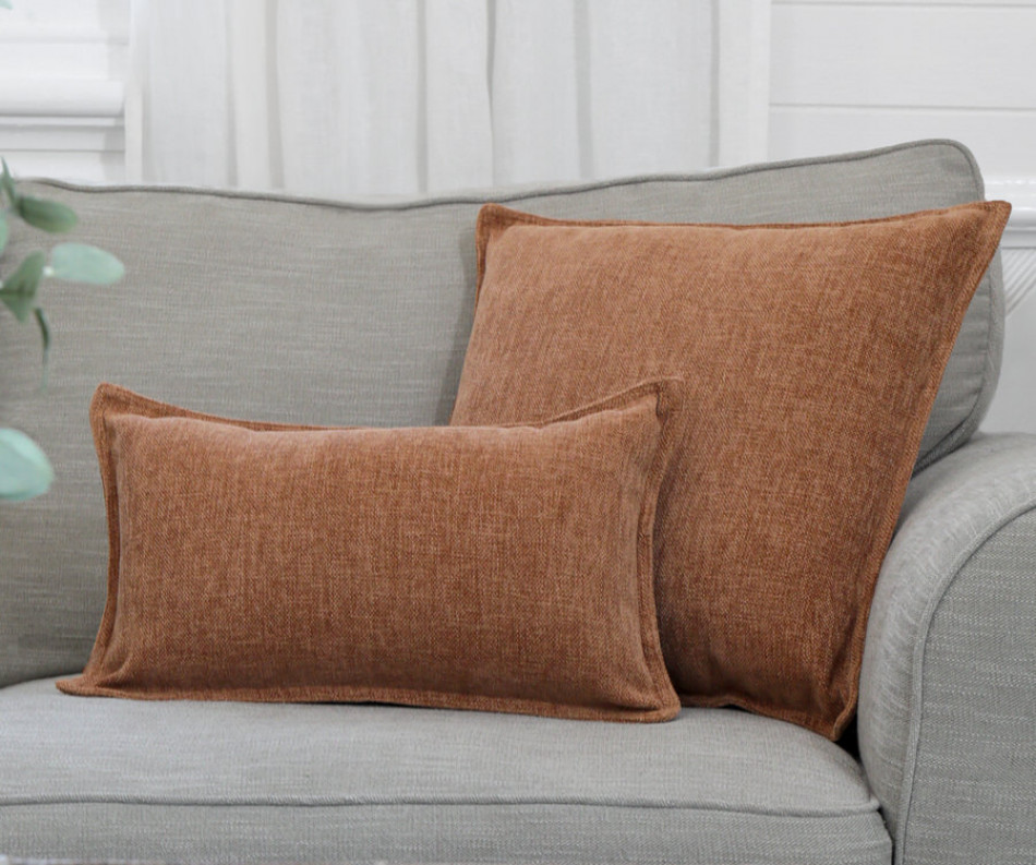 Luca Paprika Chenille Cushion 50cm