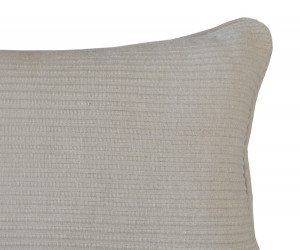 Lumbar Taupe Linden Ribbed Cushion