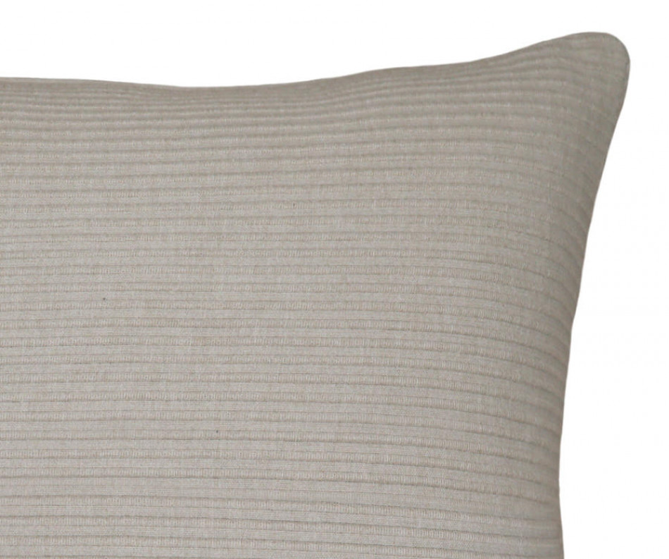 Taupe Linden Ribbed Cushion 50cm