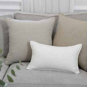 Taupe Linden Ribbed Cushion 50cm, a comfortable interior accessory designed to add colour and texture