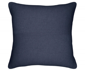 Navy Linden Ribbed Cushion 50cm
