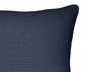 Navy Linden Ribbed Cushion 50cm