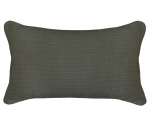 Lumbar Olive Green Linden Ribbed Cushion