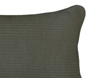 Lumbar Olive Green Linden Ribbed Cushion