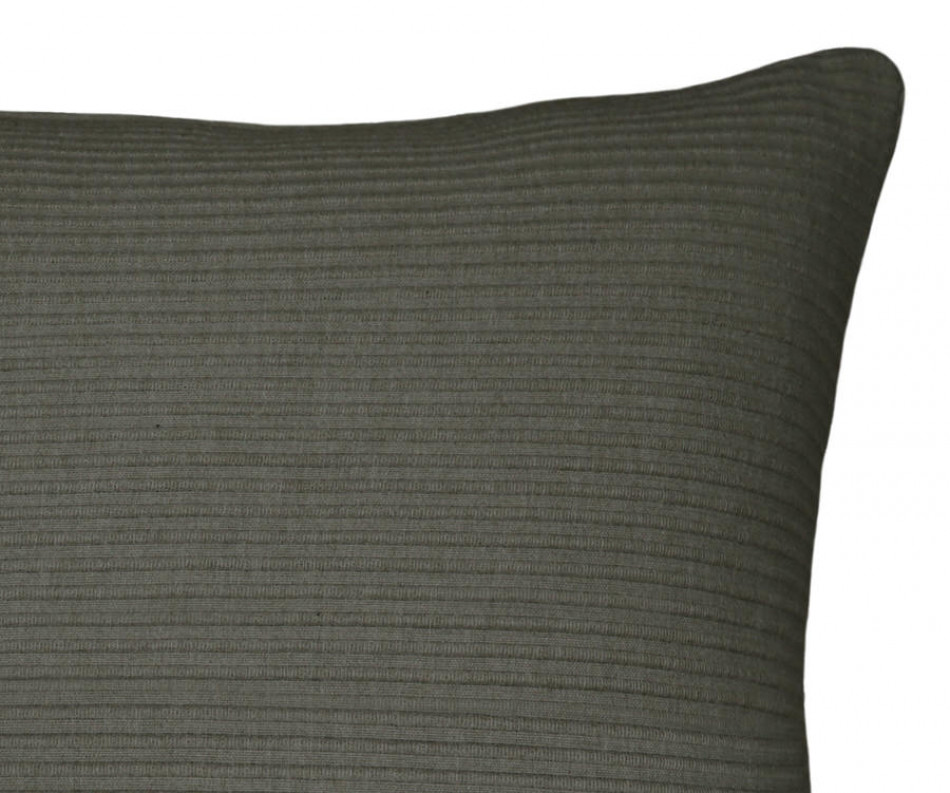 Olive Green Linden Ribbed Cushion 50cm