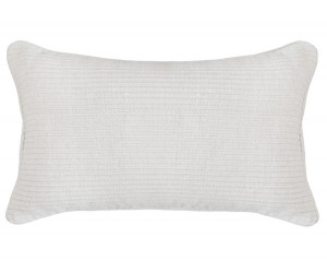 Lumbar White Linden Ribbed Cushion