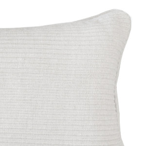 Lumbar White Linden Ribbed Cushion, a comfortable interior accessory designed to add colour and texture