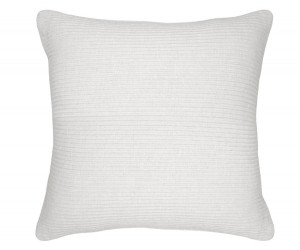 White Linden Ribbed Cushion 50cm