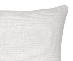 White Linden Ribbed Cushion 50cm