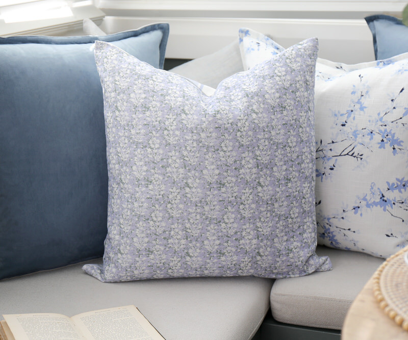 Sky Blue Soulbury Cushion - Feather Insert