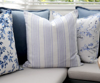 Sky Blue Soulbury Cushion - Feather Insert