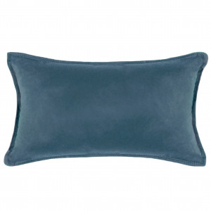 Lumbar Aegean Blue Velvet Cushion