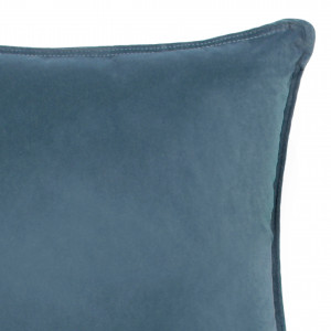 Large Aegean Blue Velvet Cushion, a decorative soft furnishing for a sofa, chair or bed