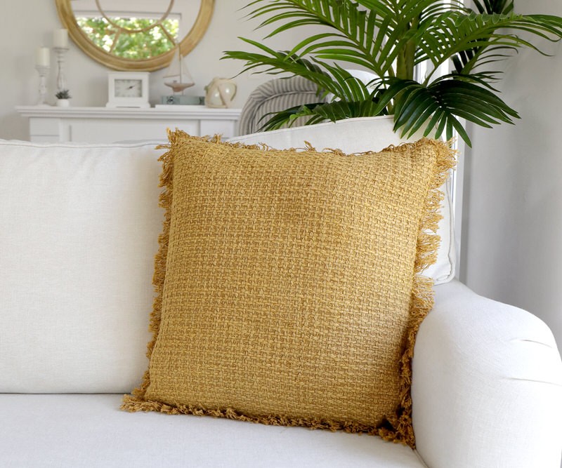 Hoxton Yellow Waffle Cushion