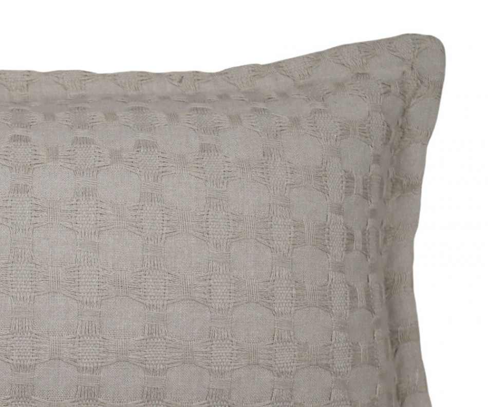 Lumbar Taupe Barker Weave Cushion