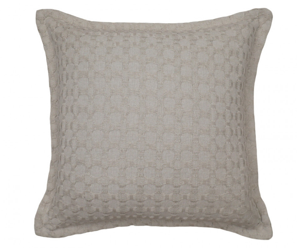Taupe Barker Weave Cushion 50cm