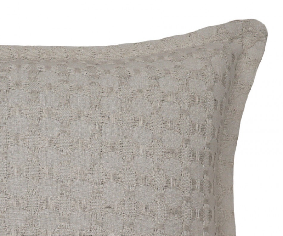 Taupe Barker Weave Cushion 50cm