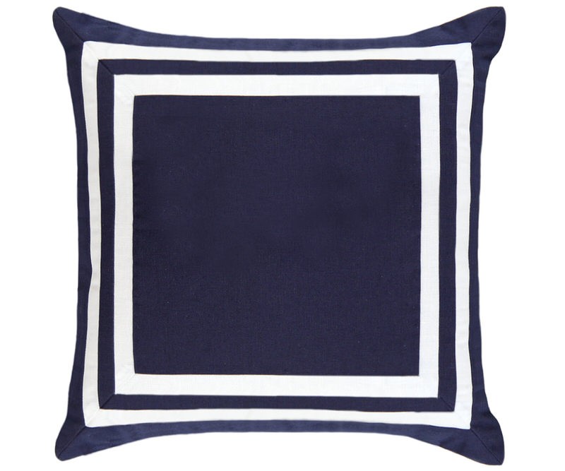 Fulham Navy Linen Cushion