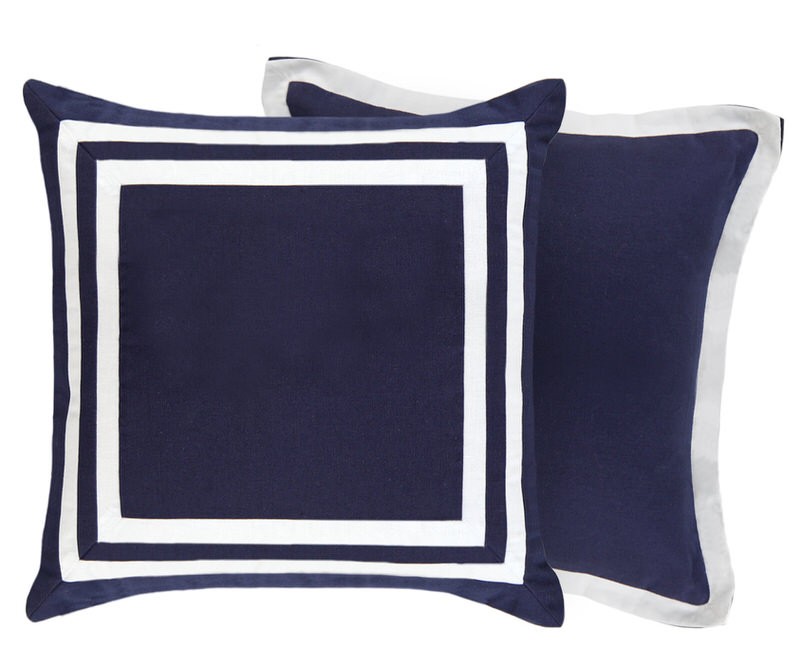 Fulham Navy Linen Cushion