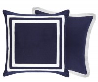Fulham Navy Linen Cushion