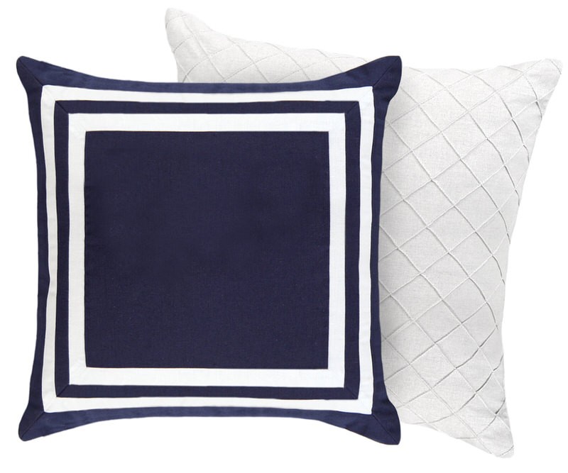 Fulham Navy Linen Cushion