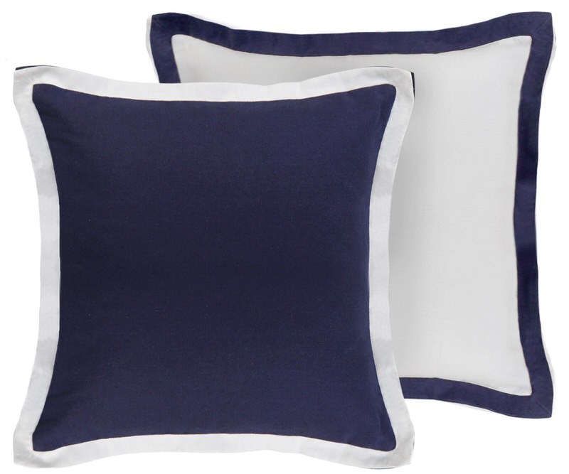 Kingston Reversible Navy & White Cushion