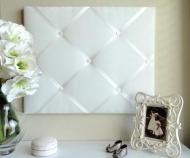 White on White Ribbon Memo Board