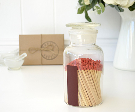 Apothecary Jar of Matches - Clear