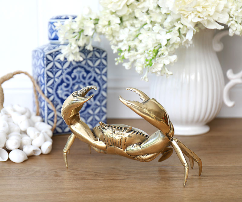 Brass Crab Sculpture Large