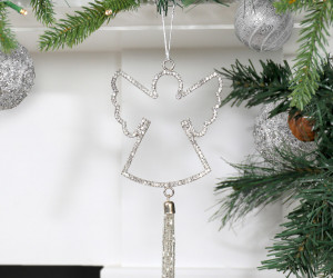 Diamante Angel Christmas Tree Ornament